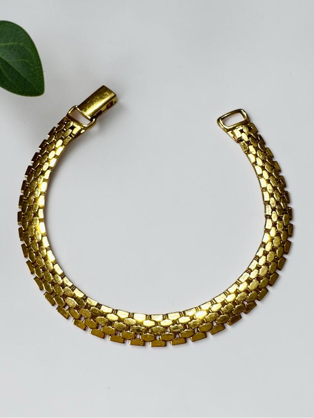Vintage Napier Gold-Plated Mesh Link Bracelet, 7β